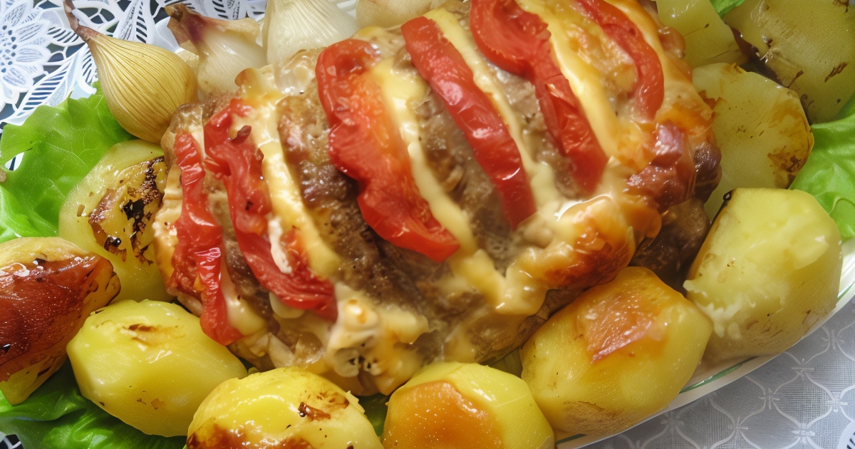 Свинина, запеченная в духовке с помидорами и сыром | Волшебная aikimaster.ru