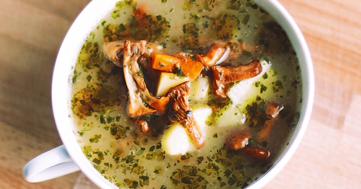 Грибной суп с лисичками рецепт – Русская кухня: Супы. «Еда»