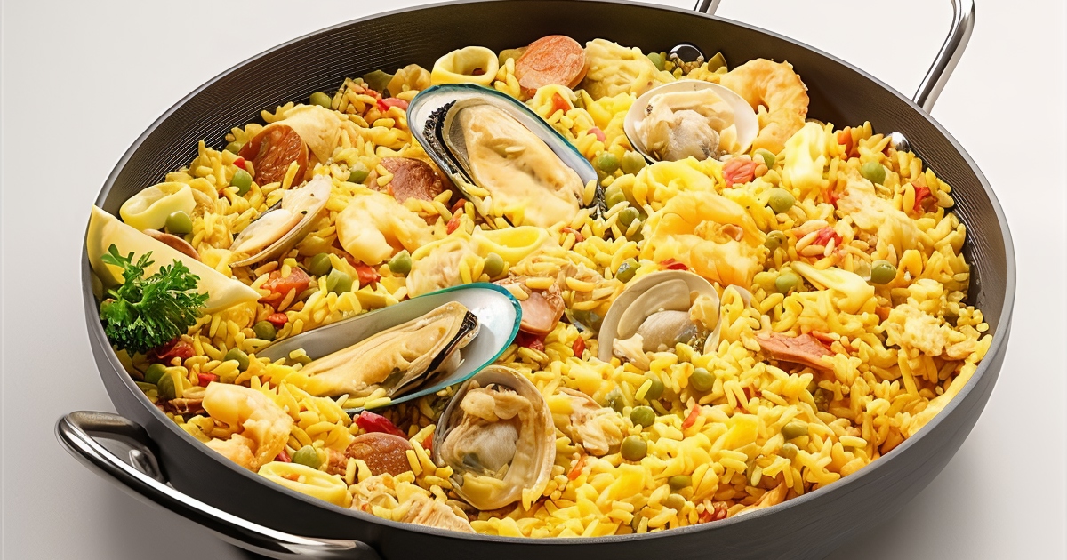 Паэлья с морепродуктами paella de mariscos