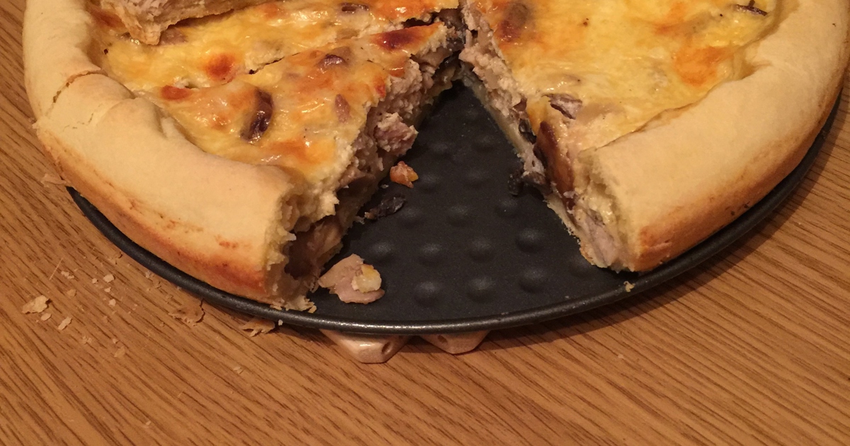 Лоранский пирог с курицей и грибами - рецепт с фото пошагово