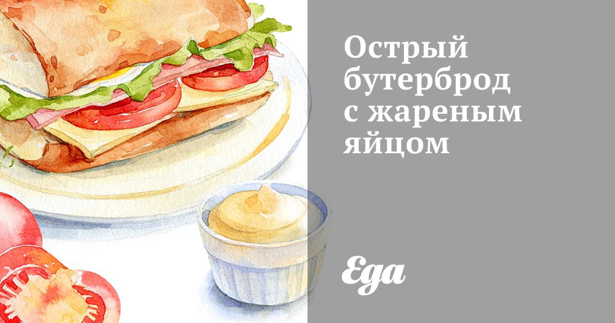 Вкусный Рецепт: Сэндвич с жареным яйцом и овощами