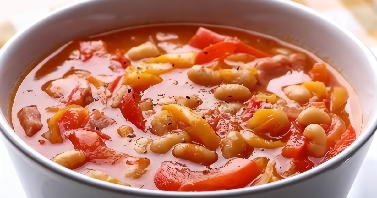 Суп с красной фасолью консервированной
