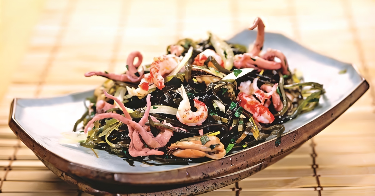 Меги-ча (салат из морской капусты по-корейски ) фото-видео рецепт