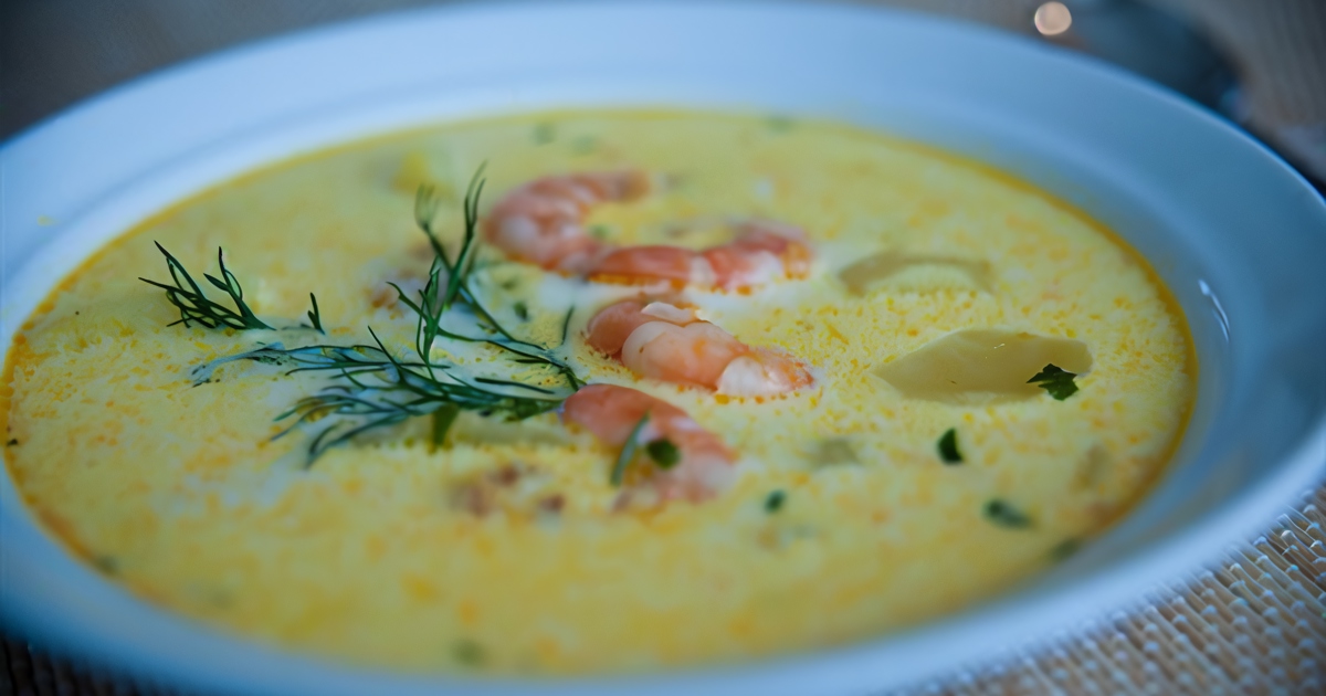Сливочно-сырный суп с креветками - Рецепты - Hochland