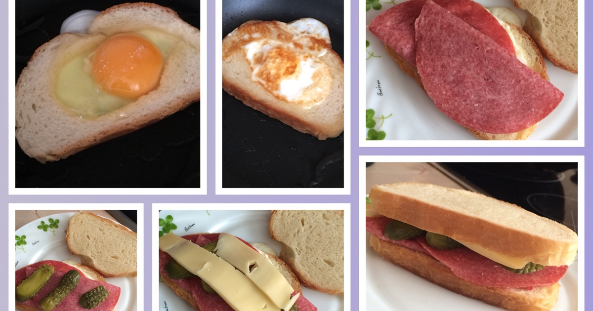Бутерброд сэндвич с ветчиной, сыром и помидором простой рецепт пошаговый
