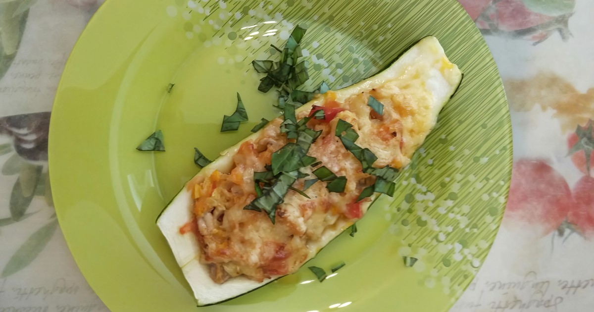 Очень вкусные фаршированные кабачки с сыром и грибами Еда, Кулинария, Идеи для б