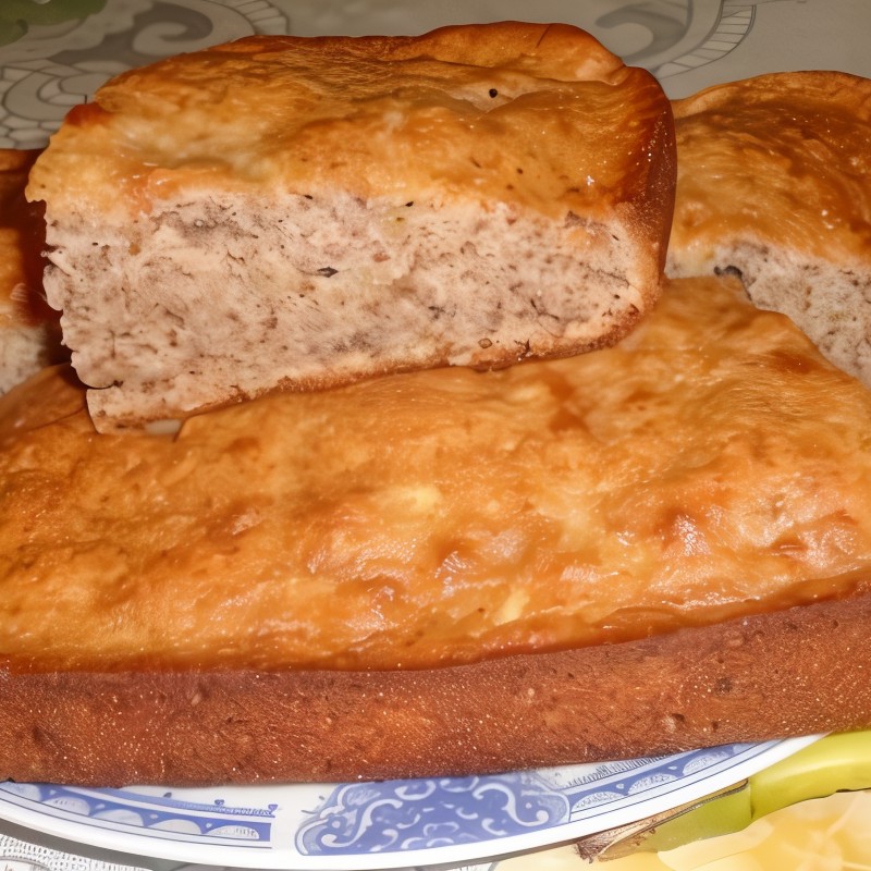 Банановый пирог с грецким орехом
