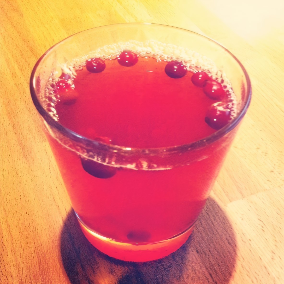 Безалкогольный пунш из клюквы