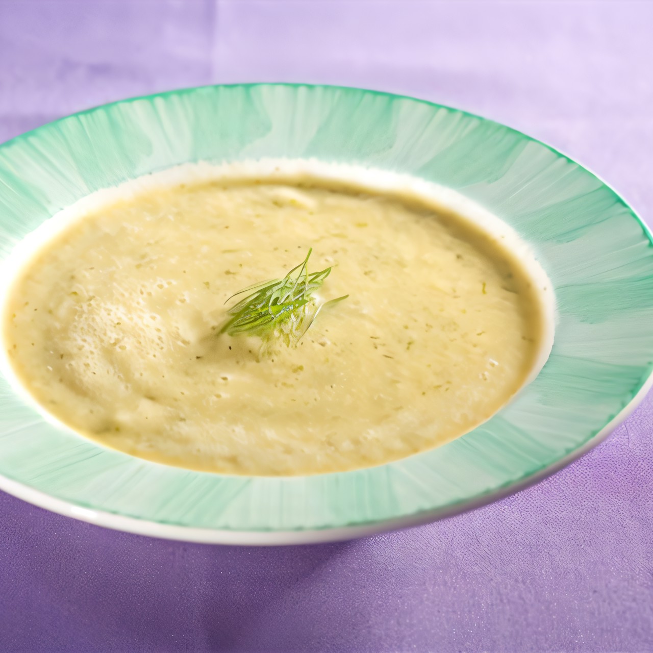 Быстрый зеленый суп-пюре с кабачками
