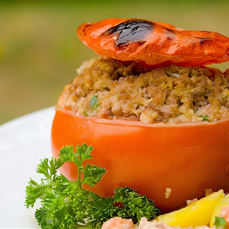 Фаршированные мясом помидоры