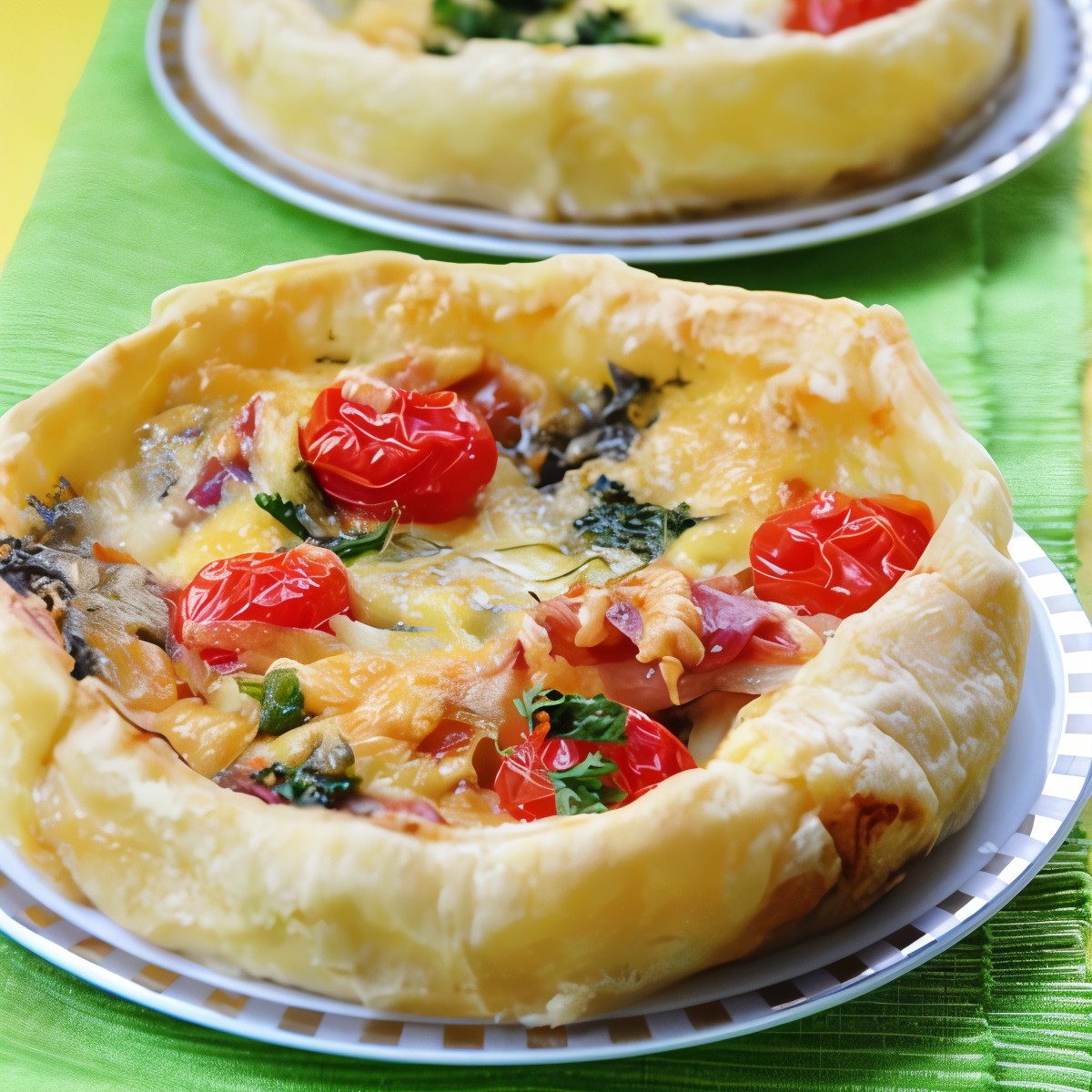 Галеты с помидорами и козьим сыром