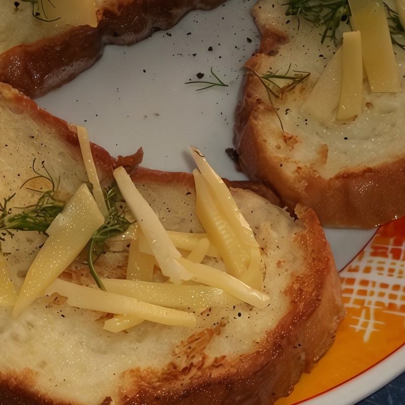 Гренки по-итальянски с сыром и укропом
