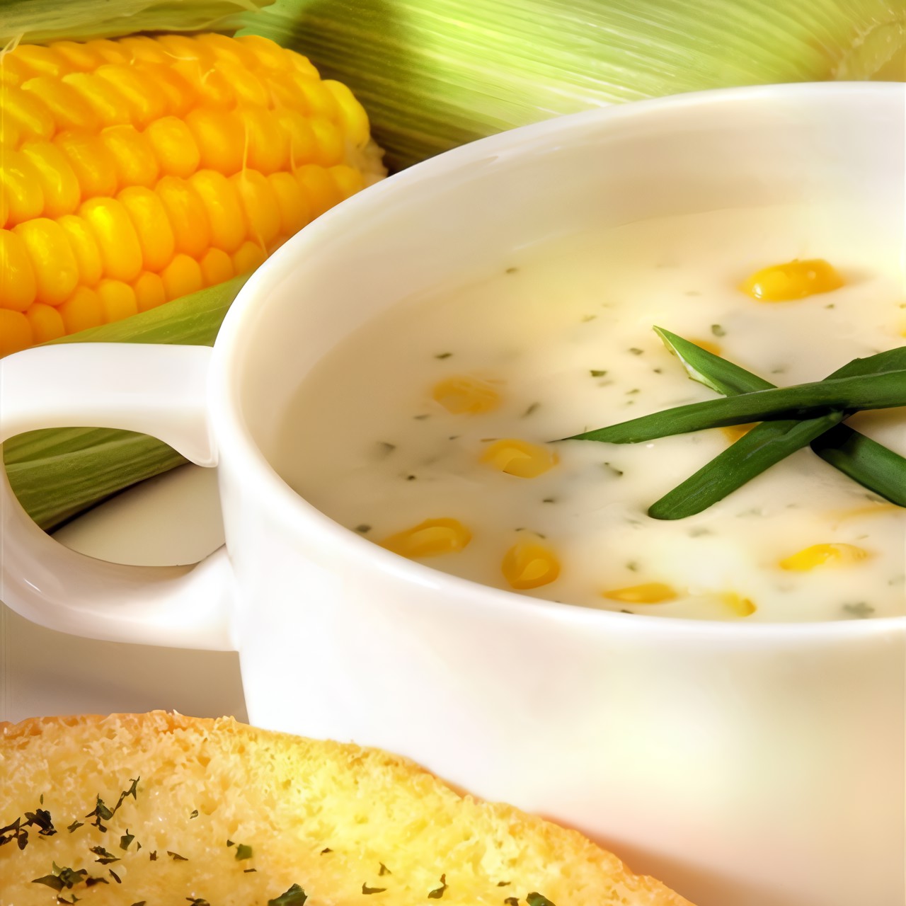 Холодный суп из кукурузы с яйцами