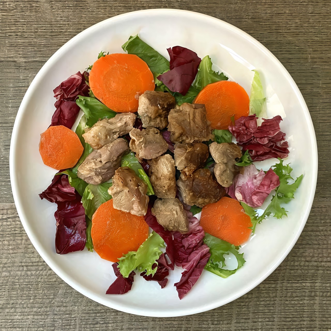 Индейка с нутовой мукой и овощами