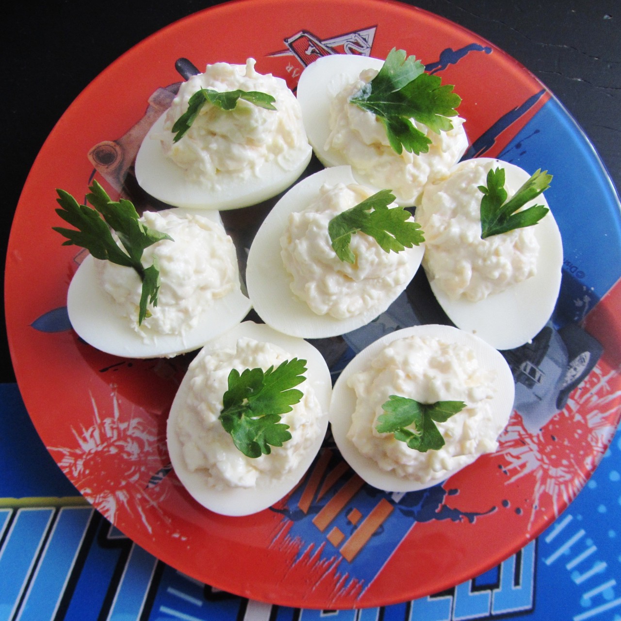 Яйца фаршированные сырным кремом