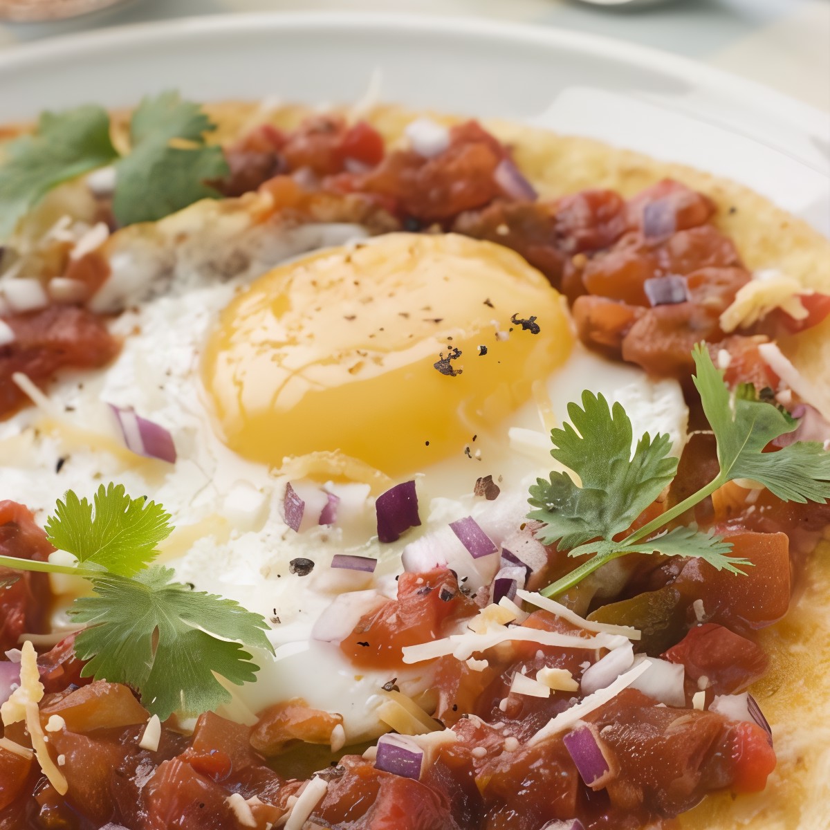 Картофельный хаш с ветчиной и яйцами