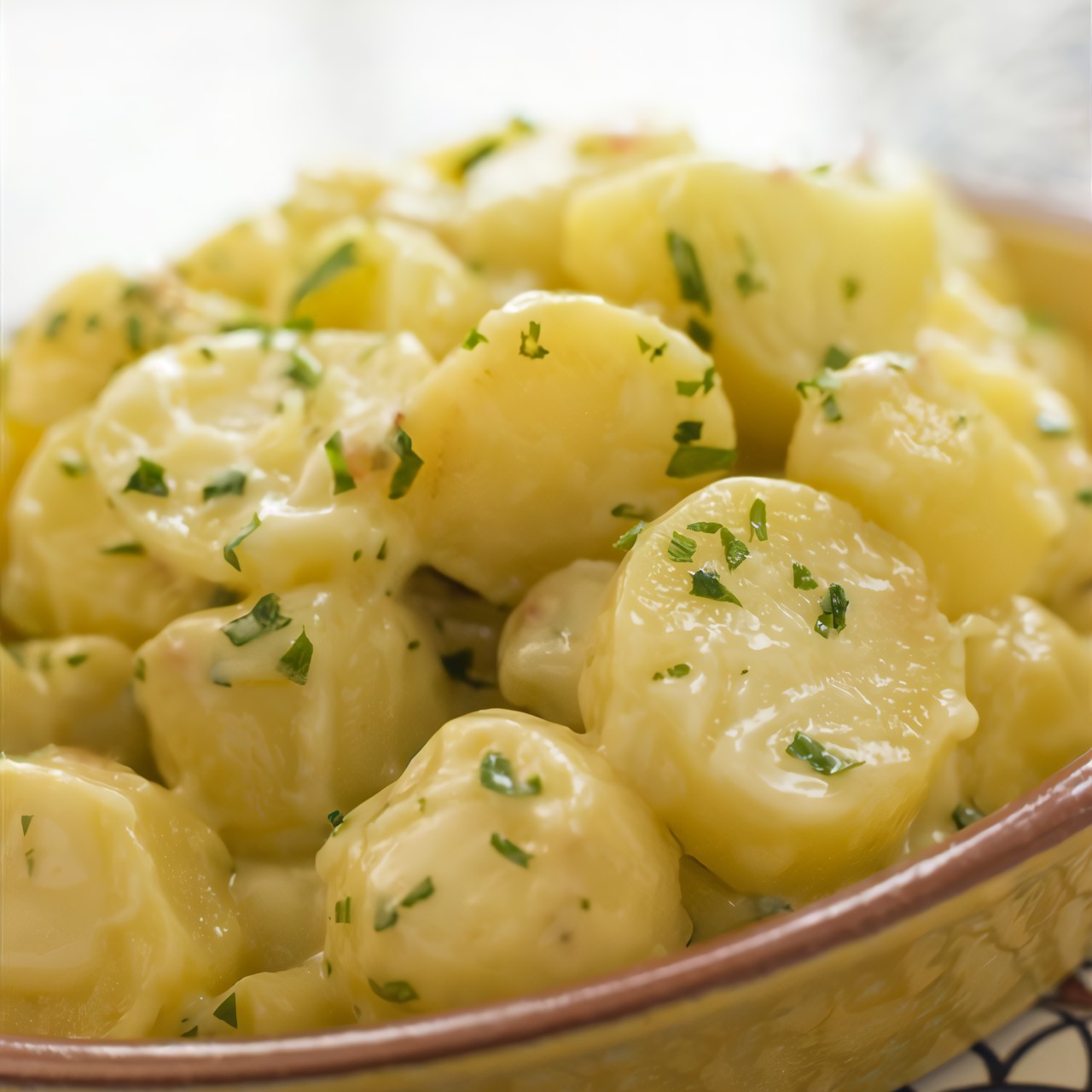 Картофельный салат с чесноком