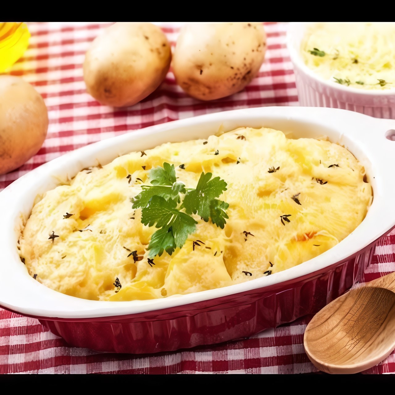 Картофельный гратен с сыром, по-французски