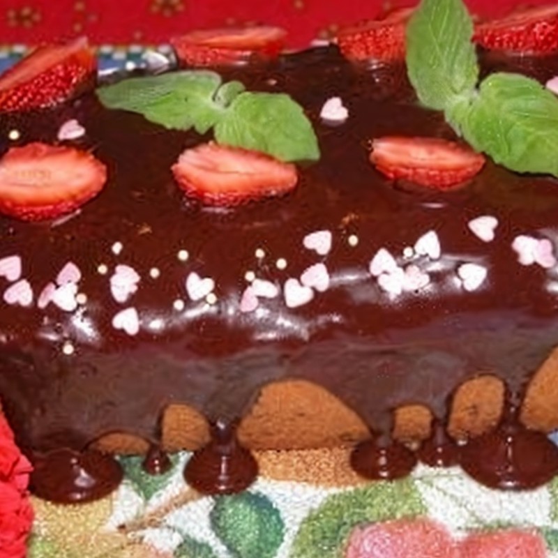 Кекс с клубникой