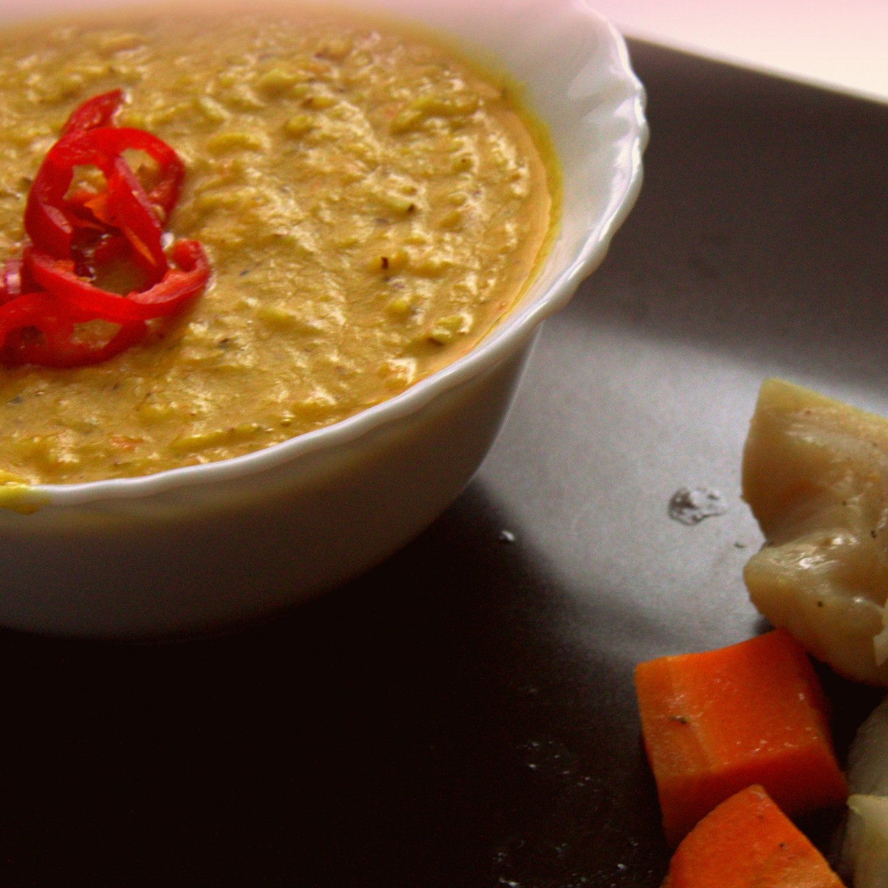 Кукурузный крем-суп с карри и кокосом