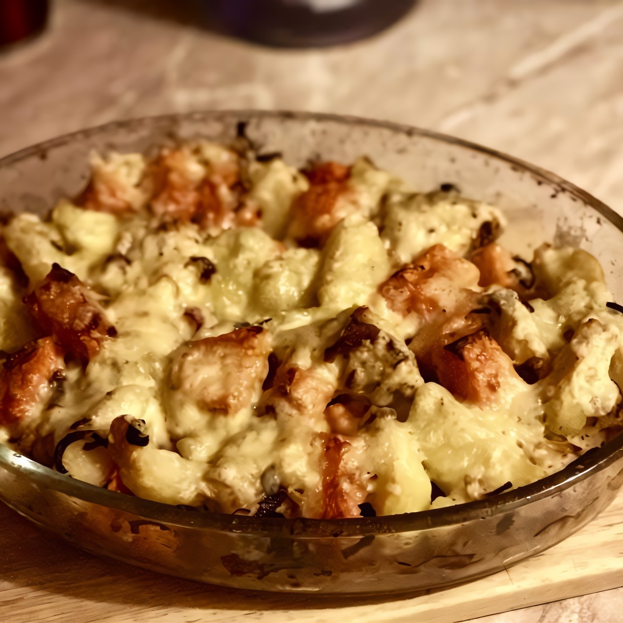 Курица, запеченная с тыквой и картофелем