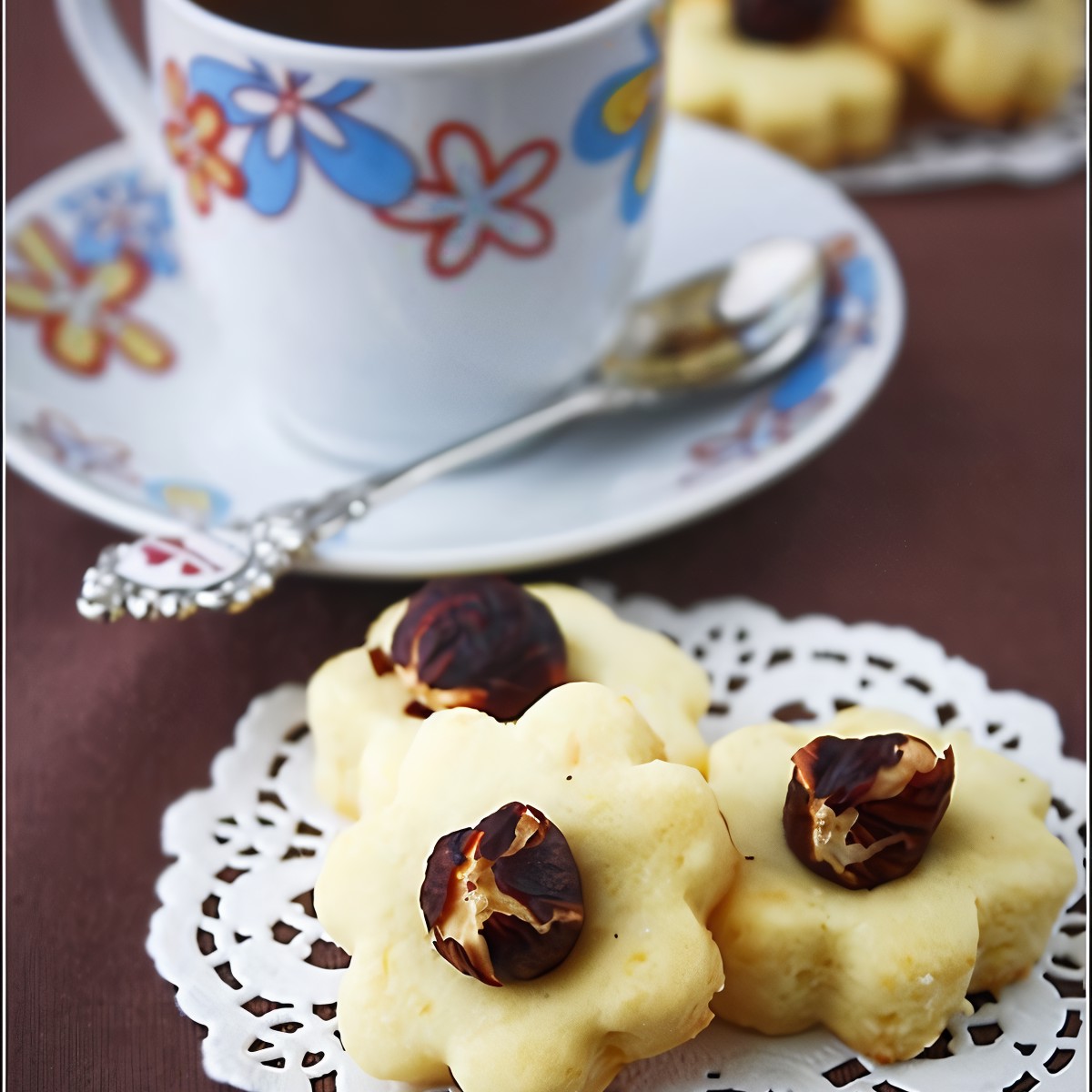 Лимонное печенье с фундуком