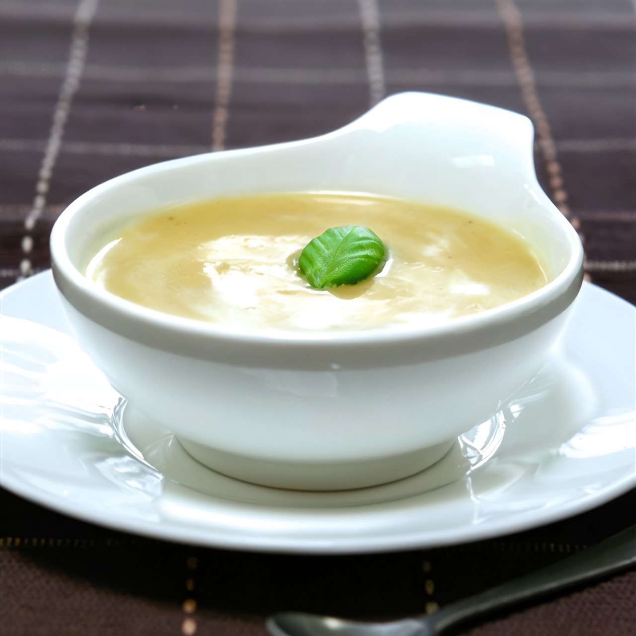 Молочный суп с луком-пореем