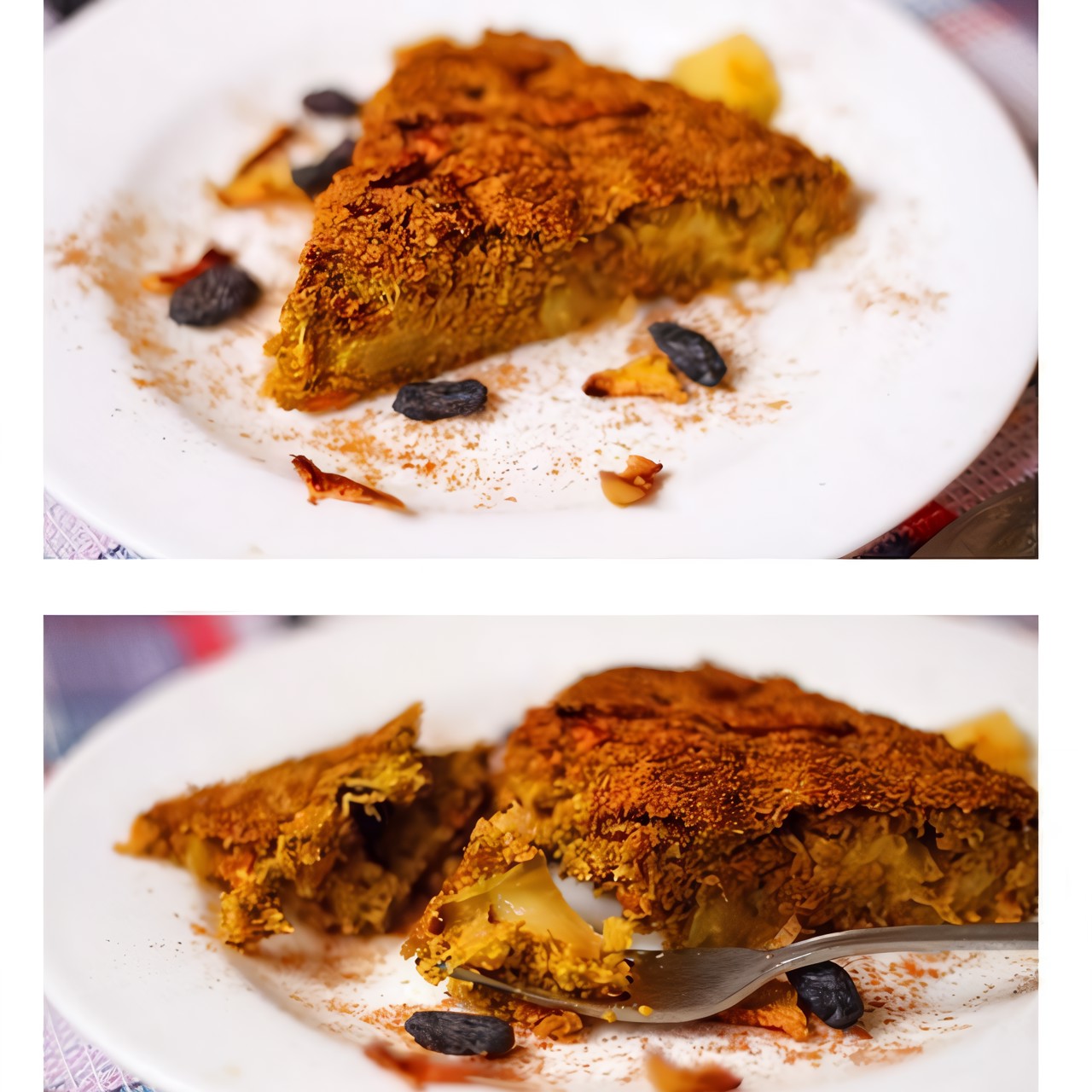 Морковно-апельсиновый пирог с яблоком и корицей