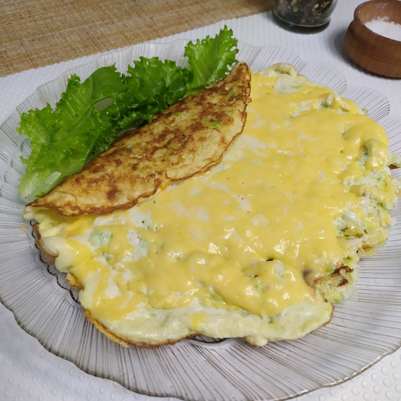 Омлет с кабачком и сыром