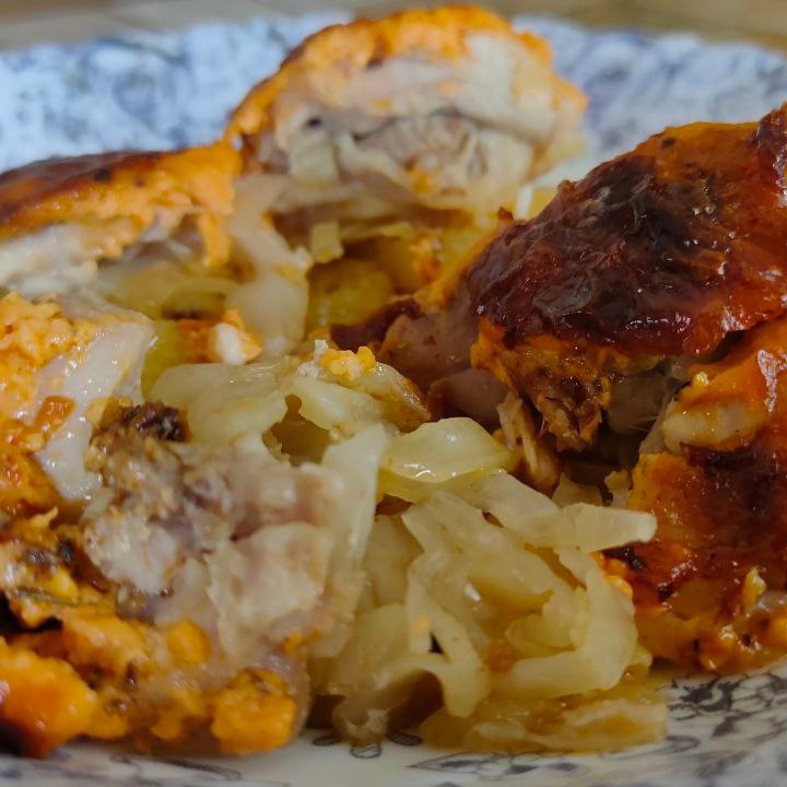 Овощная запеканка с курицей