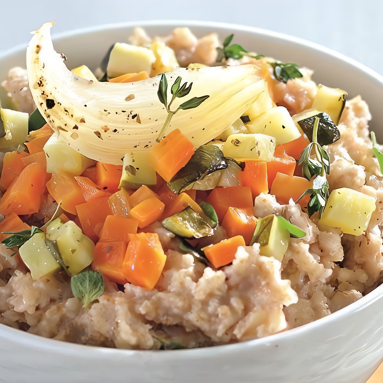 Овсяная каша с овощами