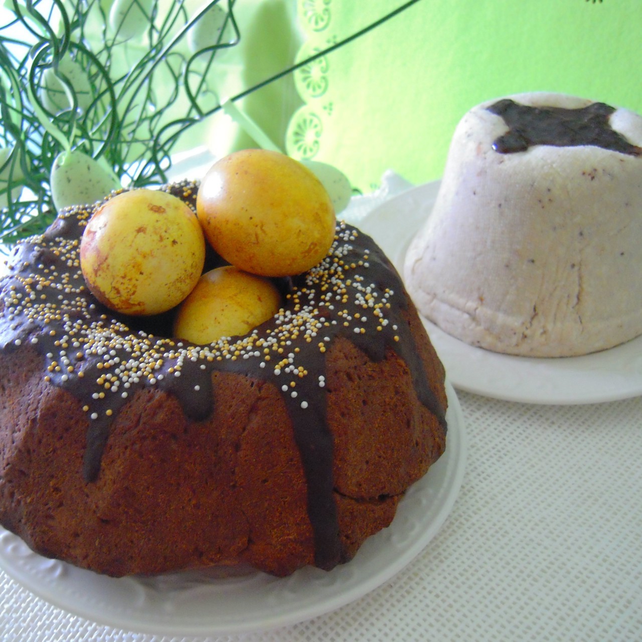 Пасхальный кулич на опаре с орехами