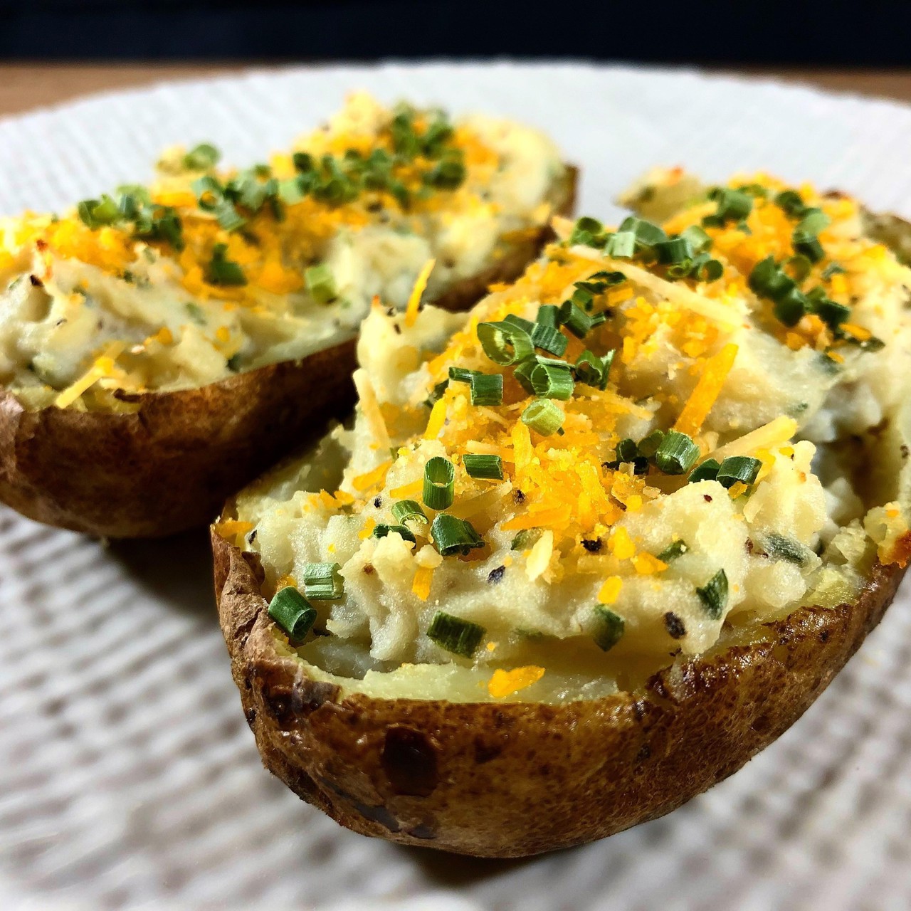 Печеный картофель с грибами и шпинатом