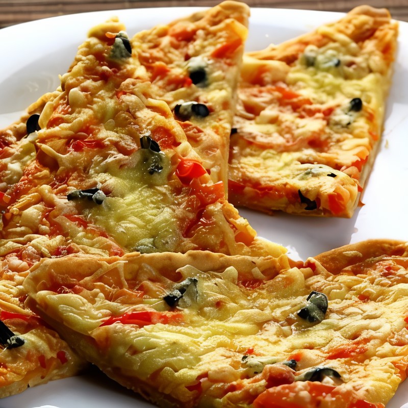 Пицца с копченостями и черносливом