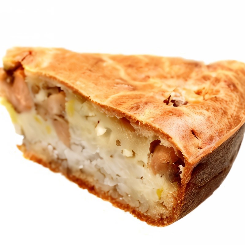 Пирог с тунцом, петрушкой и яйцами