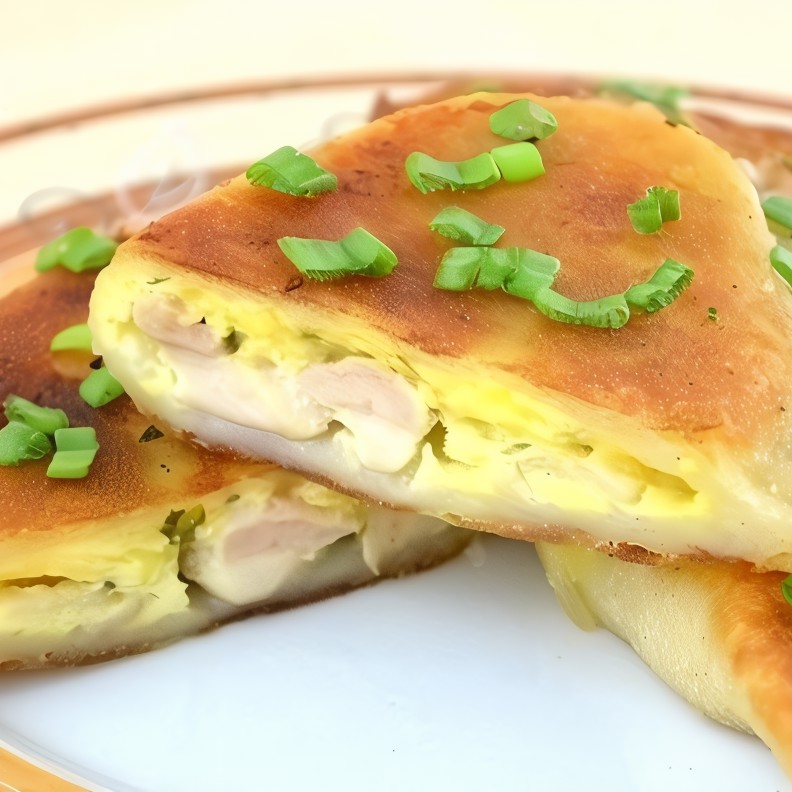 Пирожки с курицей и сыром