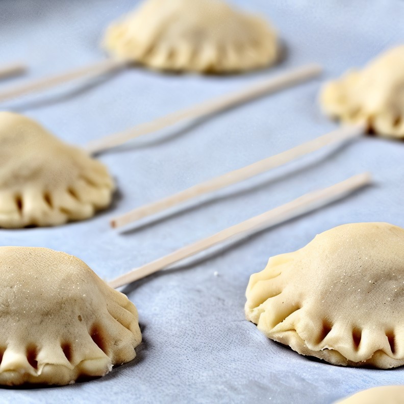 Пирожок с яблоком на палочке