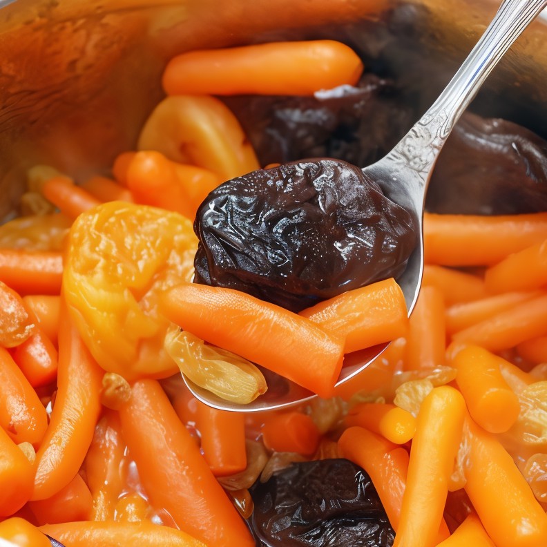 Пряная морковь с черносливом