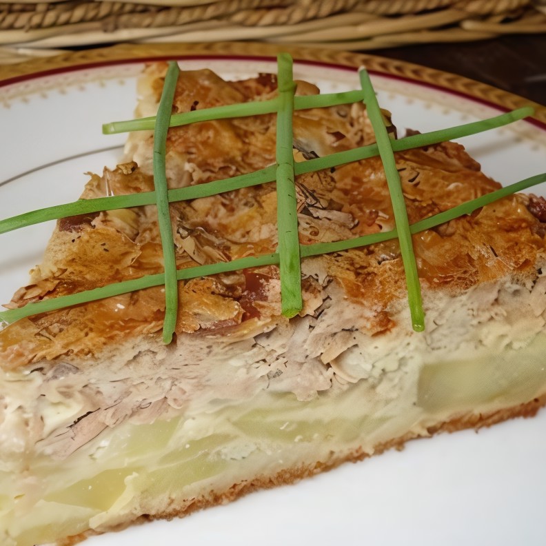 Рыбный пирог с картошкой