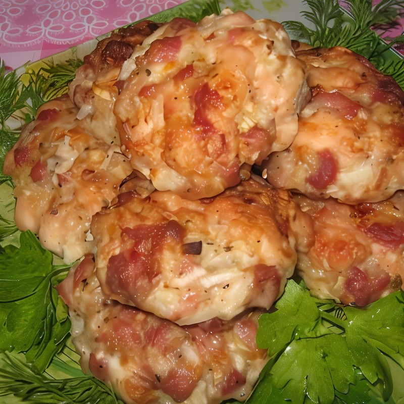 Рубленые котлеты из свинины и курицы с картофелем