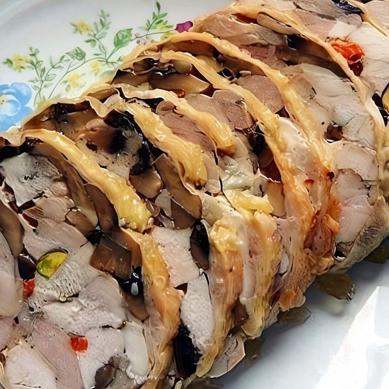 Рулет куриный с грибами