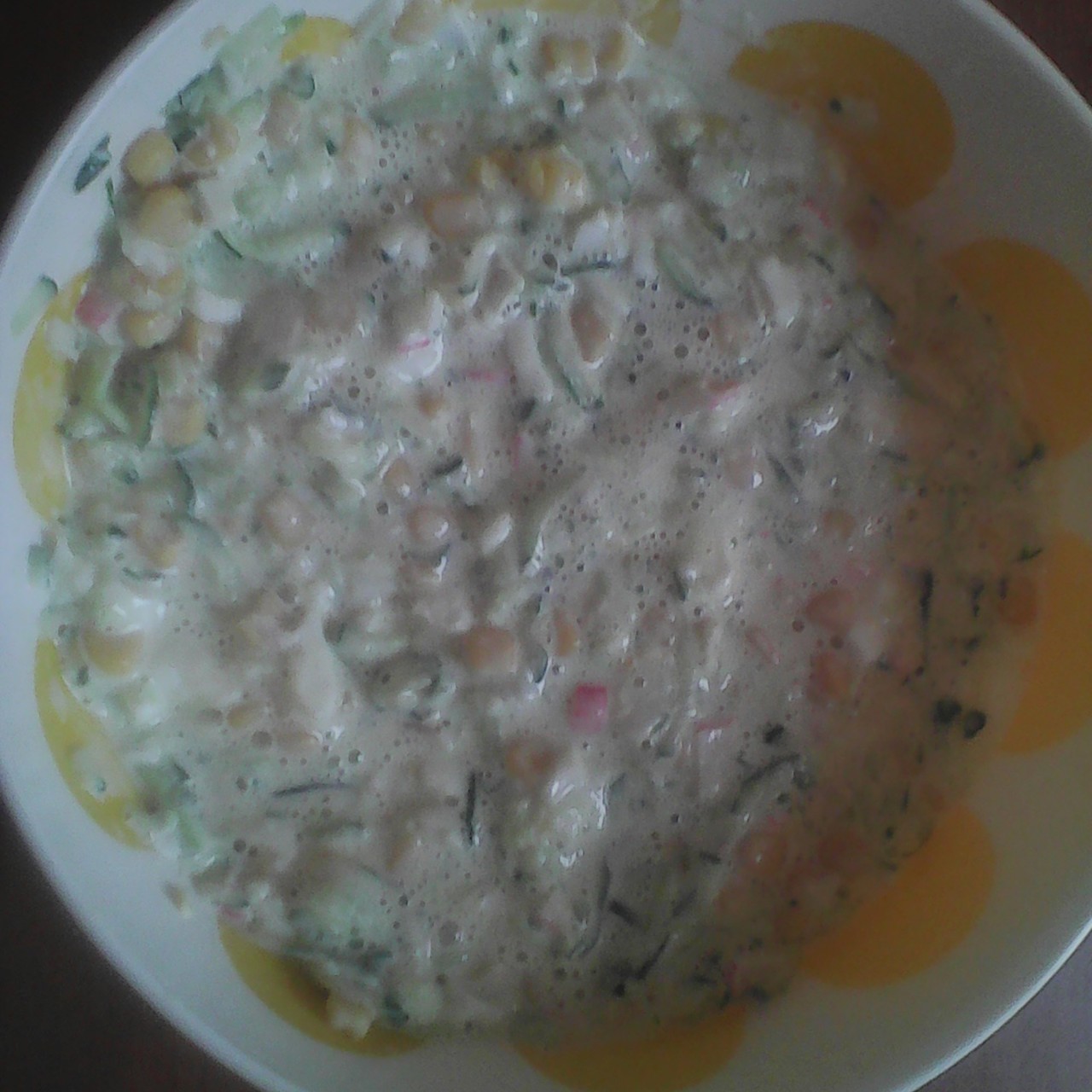 Салат из крабовых палочек со свежими огурцами