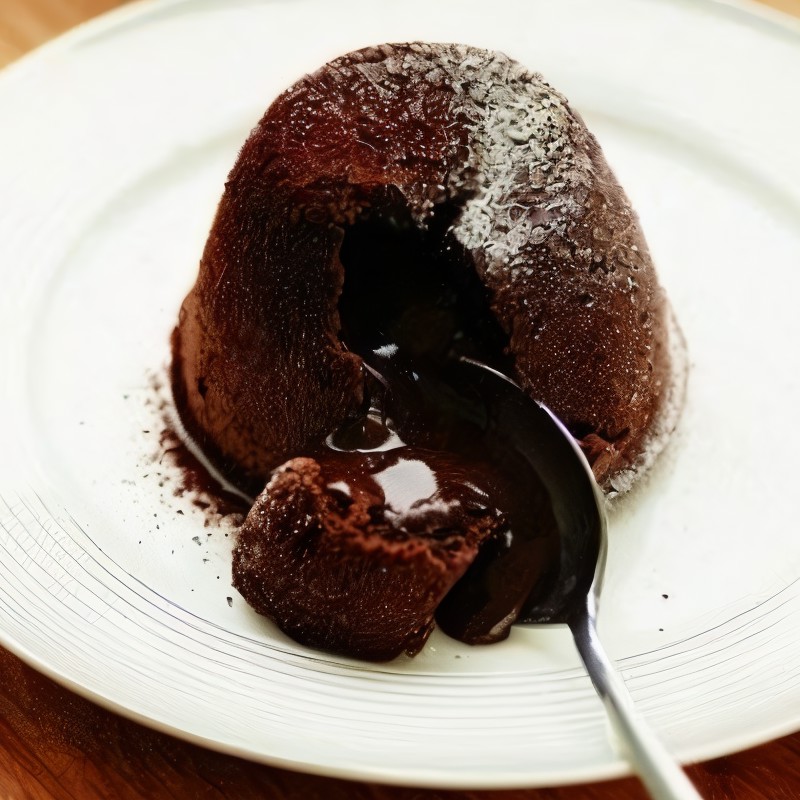 Шоколадный фондан из черного шоколада