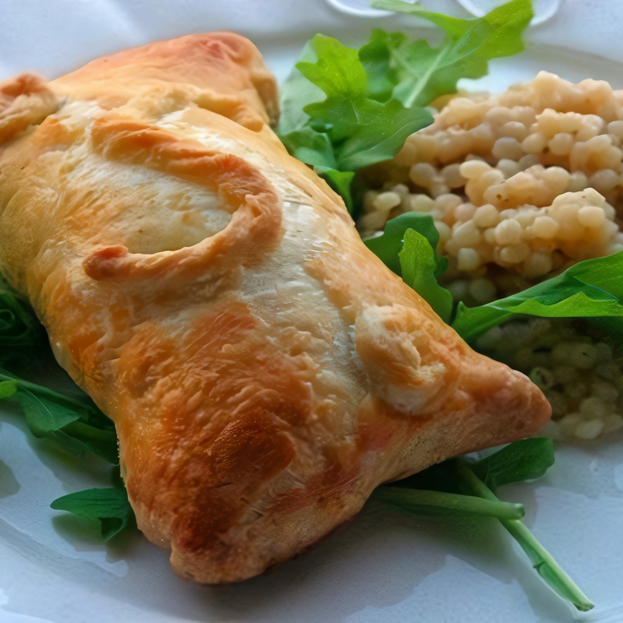 Слоеные пирожки с курицей и сливочным сыром