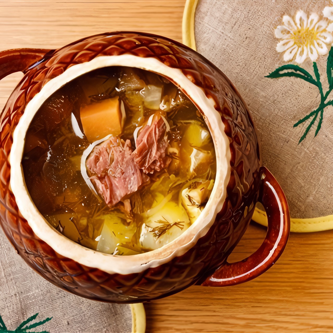 Солянка мясная с кислой капустой