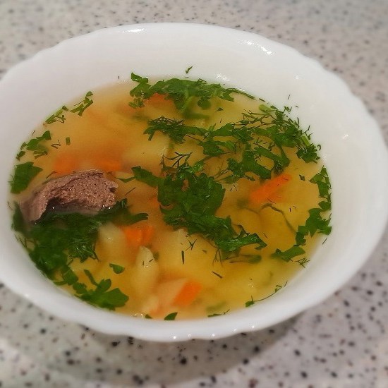 Суп из говядины с рисом
