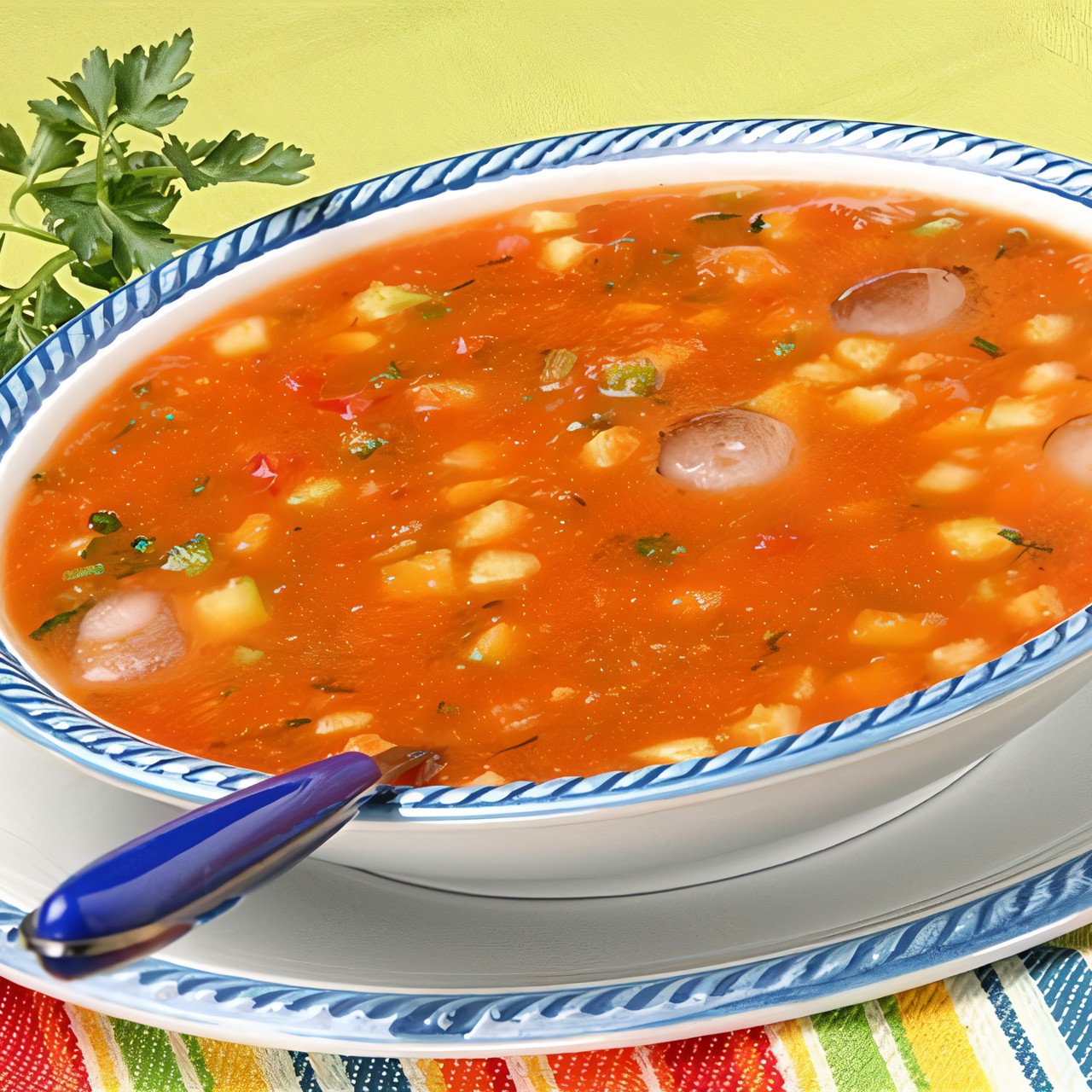 Суп томатный с кукурузой