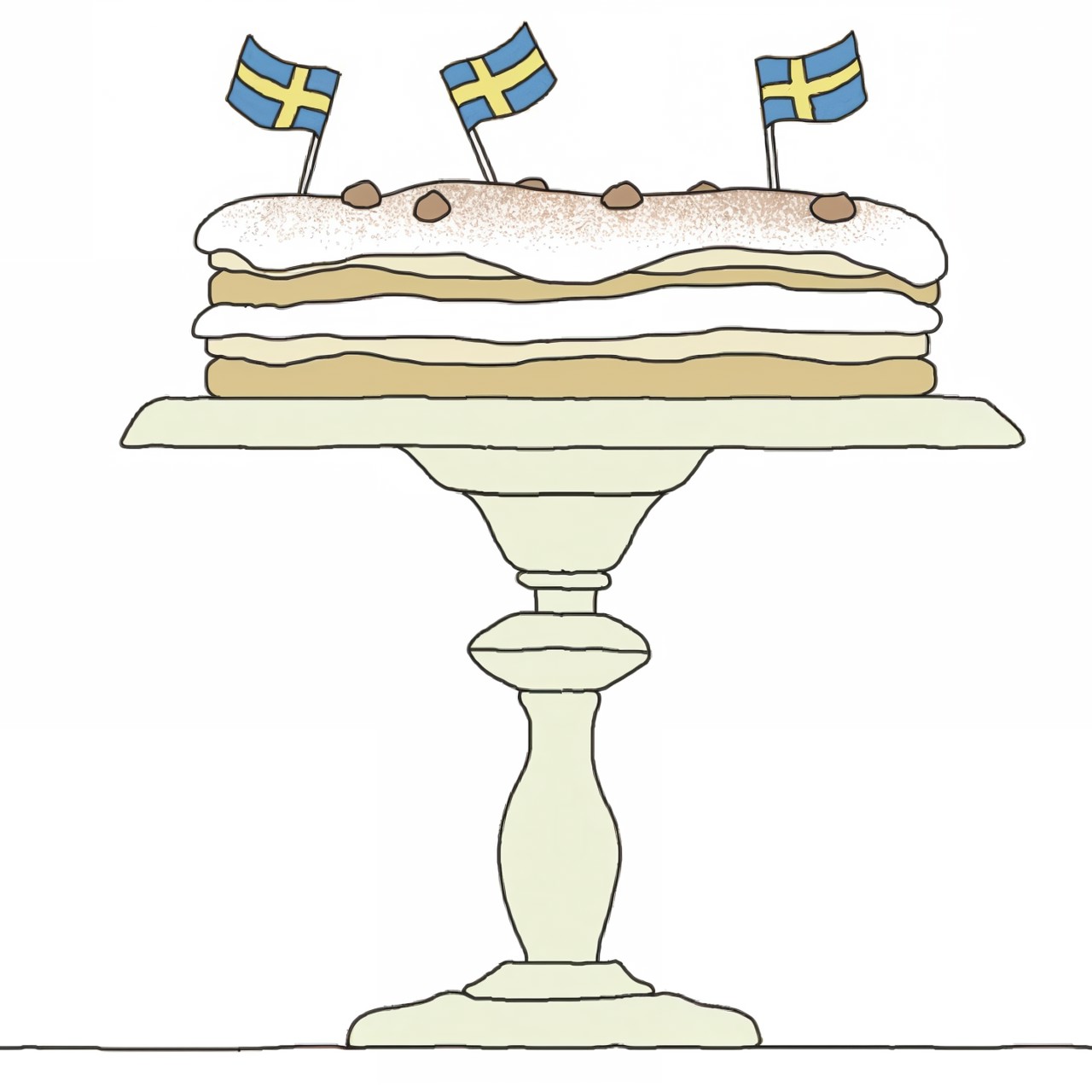 Торт с фундуком и меренгой (marängtårta med hasselnötter)