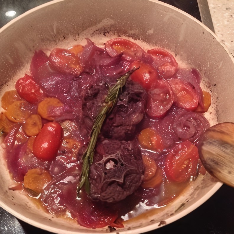 Тушеная баранина с овощами
