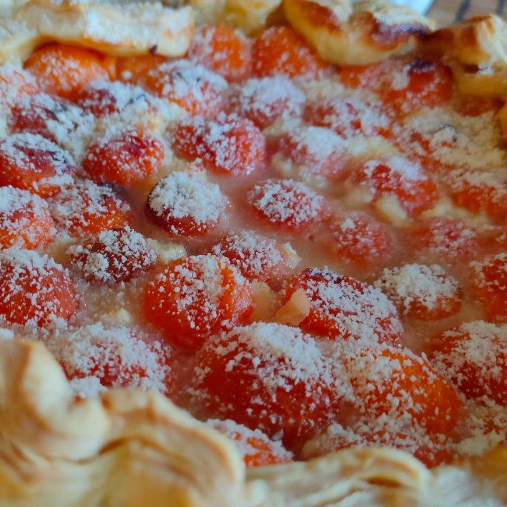 Творожный пирог с абрикосами